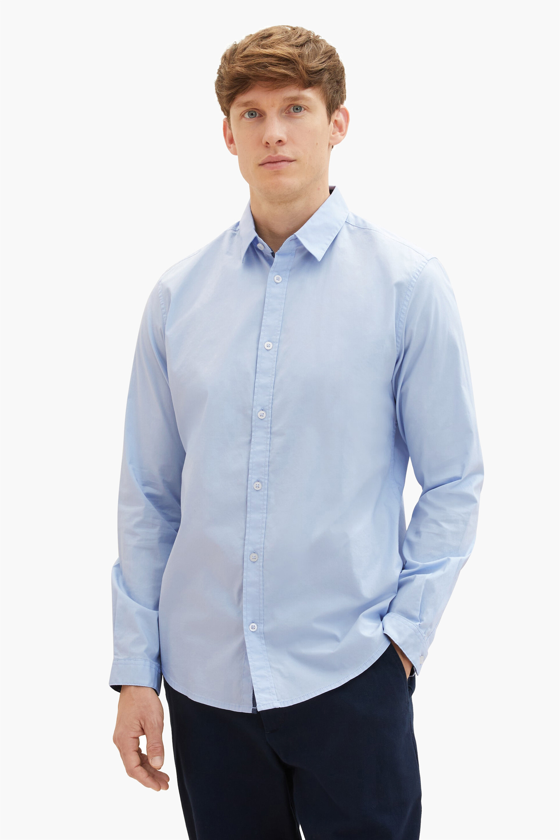 Chemise manches longues Bleu Tom Tailor 1037435 13302 LIGHT